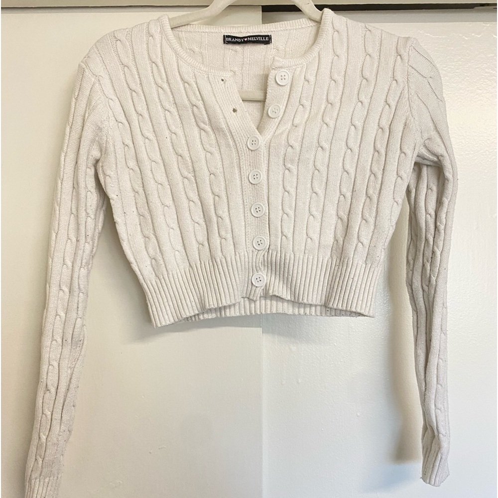 Brandy Melville Knit Button Up Top